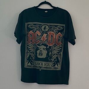 Vintage AC/DC Crewneck T-Shirt Black Ice Rock T Band Tee